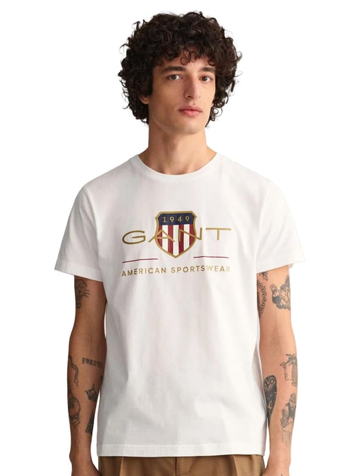 Gant | Mens Crew Neck T-Shirt Archive Shield - Image 1