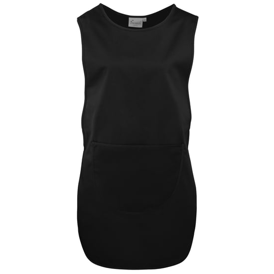 Premier Ladies/Womens Long Length Pocket Tabard (Pack of 2) (Black)