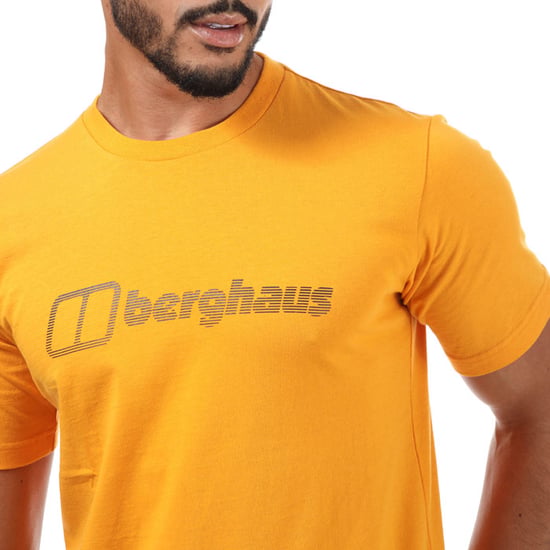 Men's Berghaus Modern Logo T-Shirt in Yellow