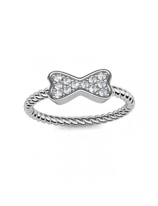 Twisted Ribbon Ring - Silver och kristall - Image 3