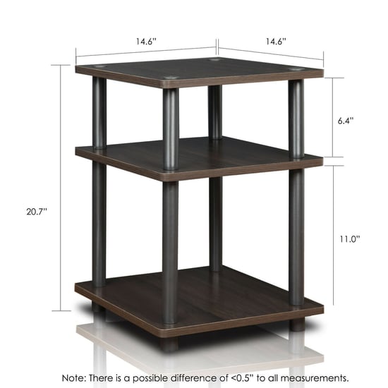 Furinno Turn-N-Tube Easy Assembly Multipurpose Shelf, Espresso