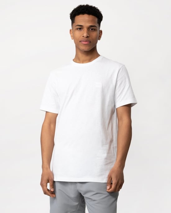 BOSS Orange Tales Mens Cotton-Jersey T-shirt With Logo Patch NOS - Image 1