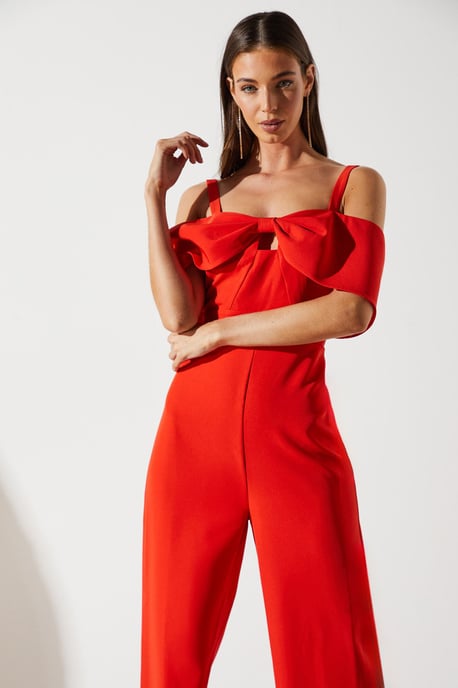 Bow Off The Shoulder Jumpsuit