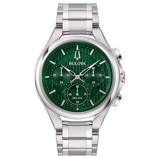 Bulova Curv Men's Silver Watch 96A297