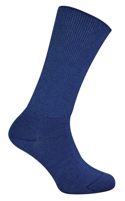 Extra Wide Bamboo Oedema Socks | Dr.Socks | Mens & Ladies | Socks for Swollen Feet Ankles Legs & Diabetics - Navy - Image 2