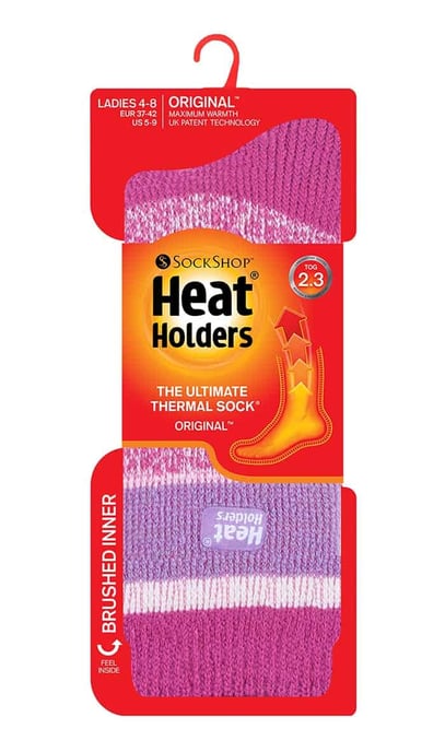 Heat Holders - Ladies Patterned Winter Warm Thermal Socks 4-8 UK - Image 2
