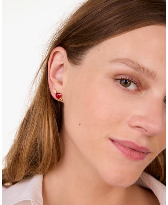 Heart And Arrow Studs