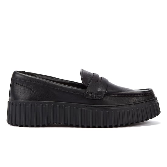 Clarks Torhill Penny Läder Dam Svarta Komfortskor - Image 4