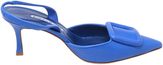 Manolo Blahnik Women's Maysli Nappa Ankle-High Leather Slingback