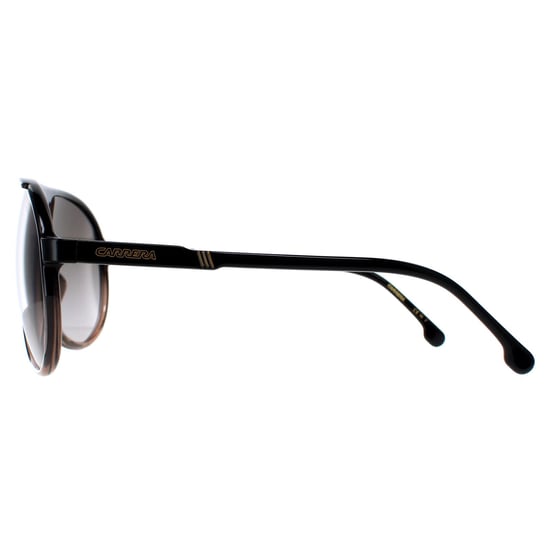 Carrera Aviator Mens Black Brown Shade Brown Gradient Champion 65/N
