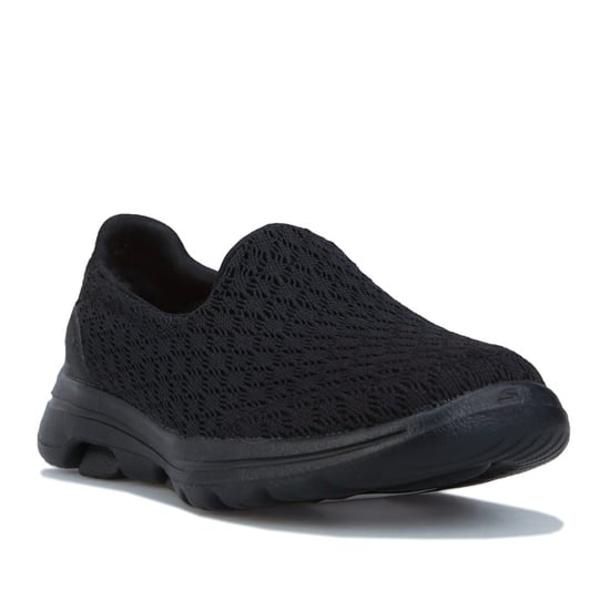 Girl's Skechers Children Go Walk 5 Slip On Trainers in Black - Image 2