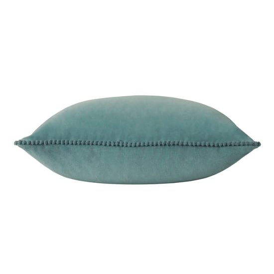 furn. Cosmo Square Velvet Pom-Pom Trimmed Cushion Cover - Image 2
