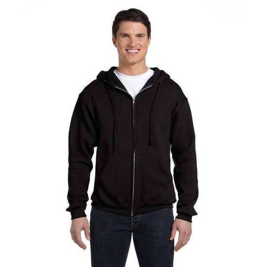 Russell Heren Authentieke Sweatshirt met volledige ritssluiting / Hoodie (Zwart) - Image 3