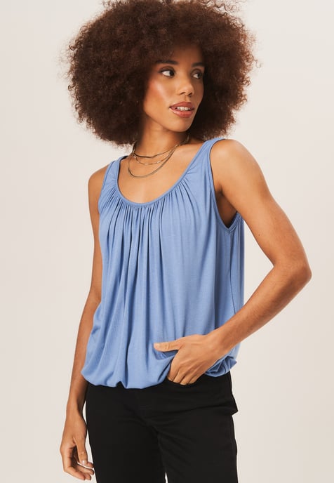 Rouse Neck Oversized Sleeveless Top - Image 2