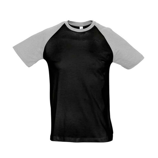 SOLS Unisex Funky Raglan T-shirt voor volwassenen (Zwart) - Image 1
