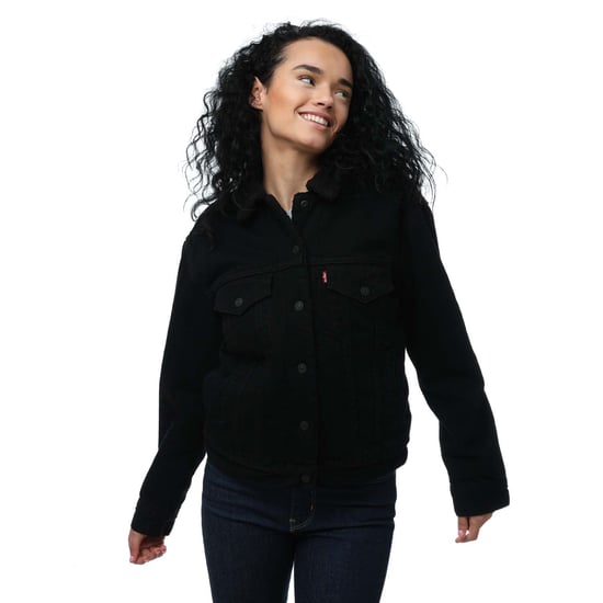 Women's Levis Ex-Boyfriend Sherpa Trucker Jacket in Black