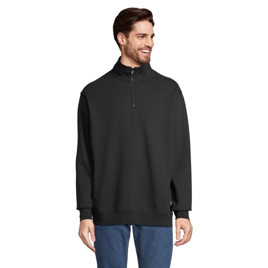 SOLS Unisex Adult Conrad Quarter Zip Sweatshirt (Black) - Image 1
