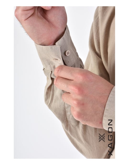 Xagon Shirt Manica Men's Beige - Image 5