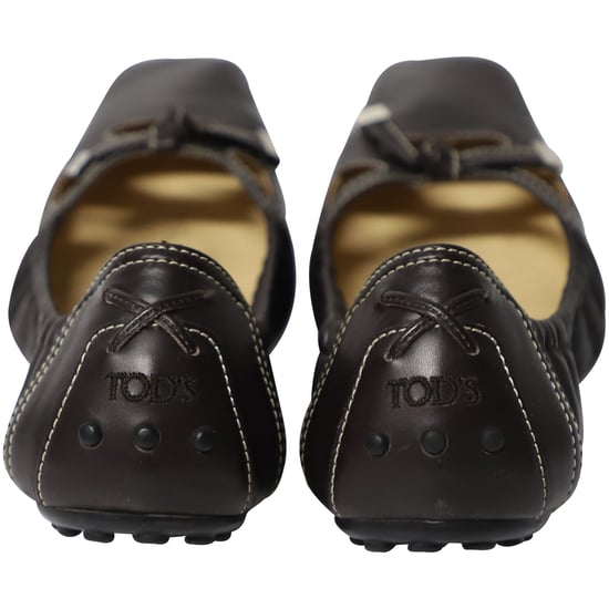 Tod's Bowscrunch Ballerina's in Zwart Leer - Image 4