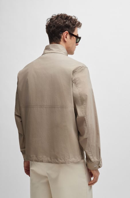 Men's Boss Water-Repellent Jacket in Beige