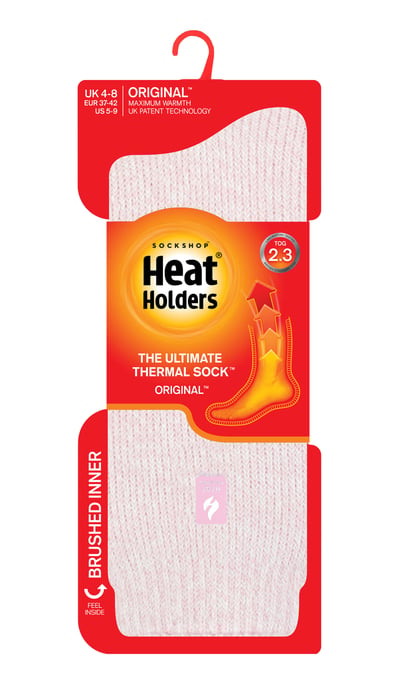 Heat Holders - Ladies Thermal Socks for Winter | Outdoor & Indoor Socks | Cuddly & Fluffy | Gifts for Women - Dusted Pink (Vienna) - Image 2
