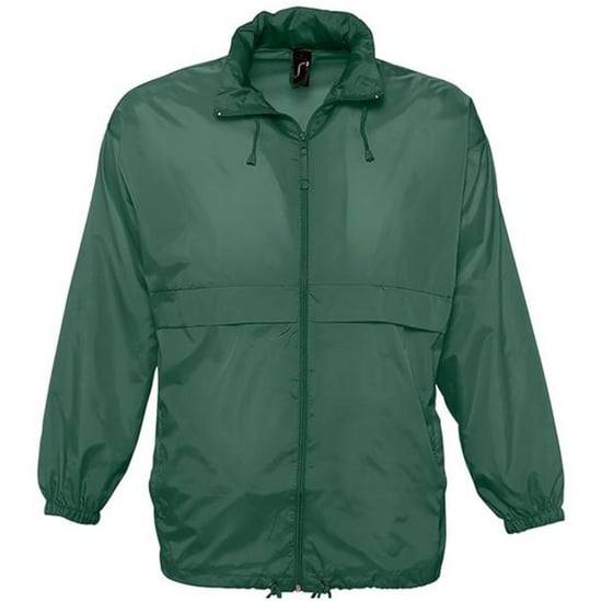 SOLS Unisex Surf Windbreaker Lightweight Jacket (Forest Green) - Image 1