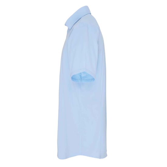 Premier Mens Stretch Fit Poplin Short Sleeve Shirt (Pale Blue) - Image 3
