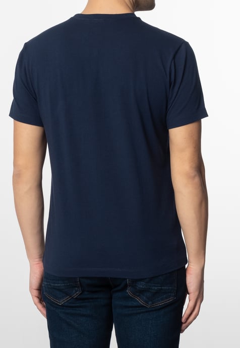 Halford Mens Cotton T-Shirt With Small Scooters Icons Print In Navy
