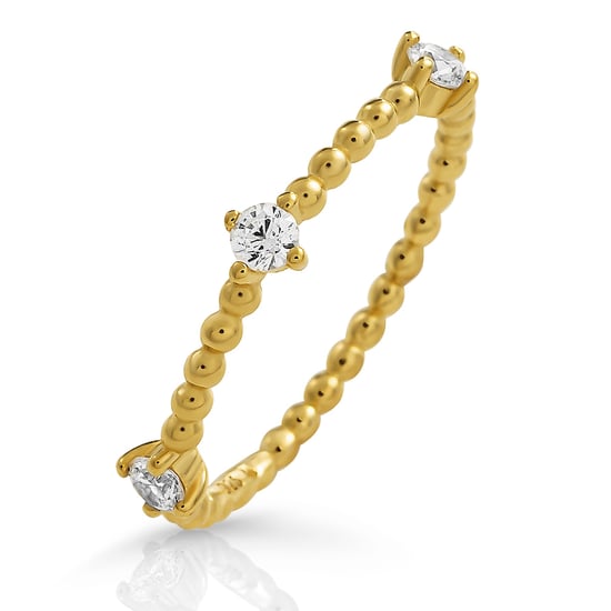Orphelia 'Sparkle' Dames 925 Sterling Zilveren Ring - Goud ZR-7530/G - Image 1