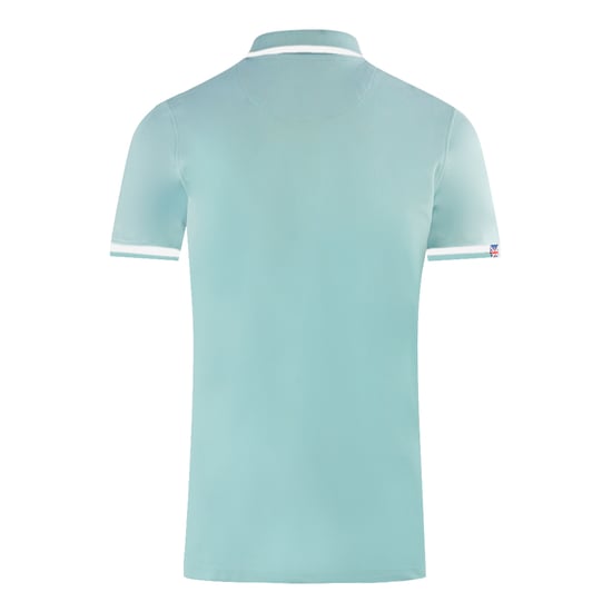 Aquascutum London Union Jack Light Blue Polo Shirt - Image 2
