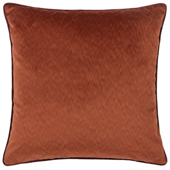 Paoletti Torto Mottled Velvet Contrast Piped Square Feather Filled Cushion