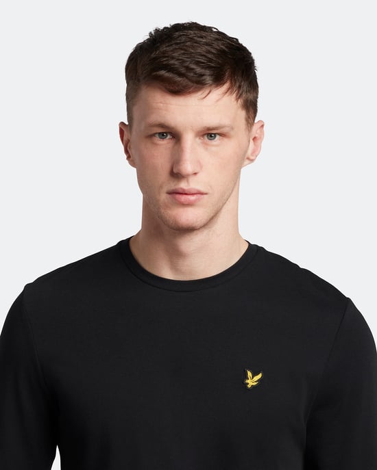 Lyle & Scott Gewoon T-shirt met lange mouwen in Zwart - Image 5