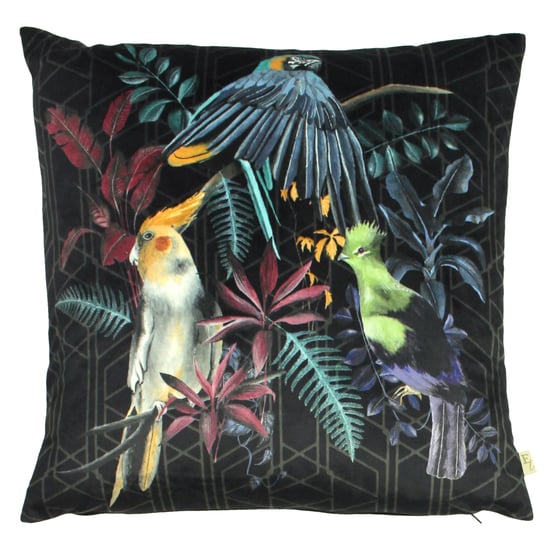 Evans Lichfield Zinara Birds Tropical Square Cushion Cover - Image 1