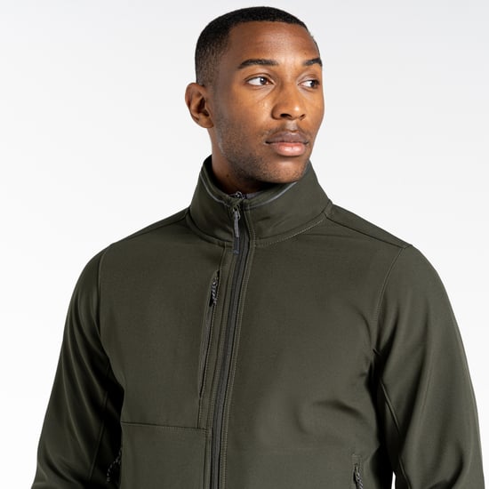 Craghoppers Mens Expert Basecamp Soft Shell Jacka (Mörk Cedargrön) - Image 2