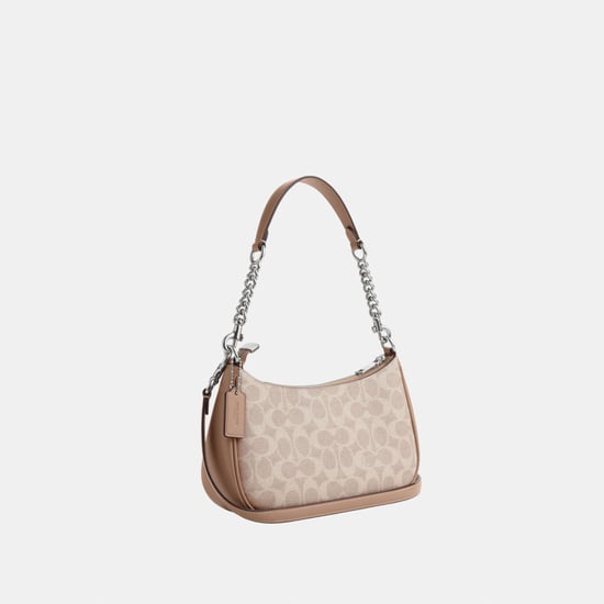 Teri Shoulder Bag in Signature Canvas with Chain Strap - Image 2