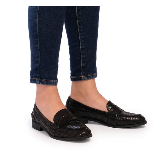 Eva López Leather Moccasin Snake Mask Women's