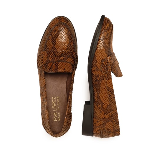 Eva López Leather Moccasin Snake Mask Women's