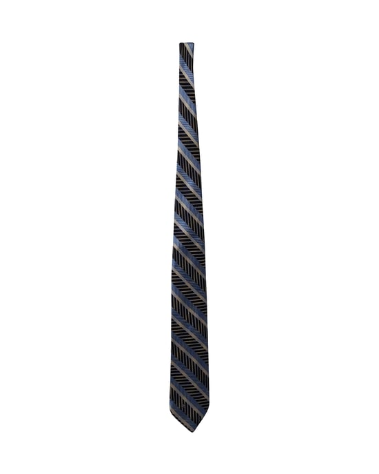 Valentino Diagonal Striped Tie in Multicolor Silk - Image 1