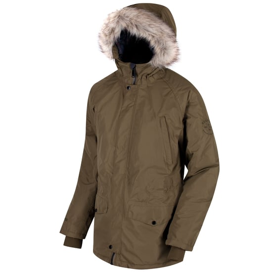 Regatta Great Outdoors Mens Salton Waterproof Insulated Parka Jacket (Camo Green)