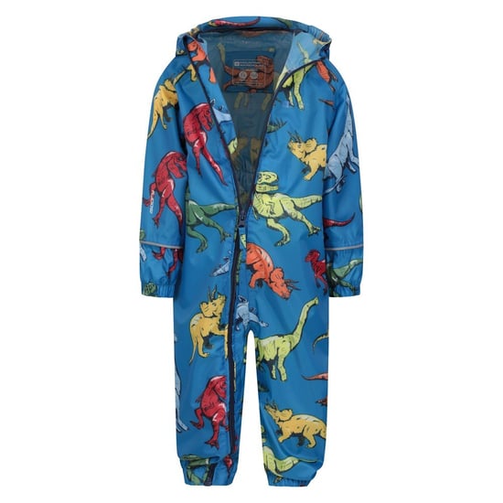 Mountain Warehouse Childrens/Kids Puddle Dinosaur Rain Suit (Blue)