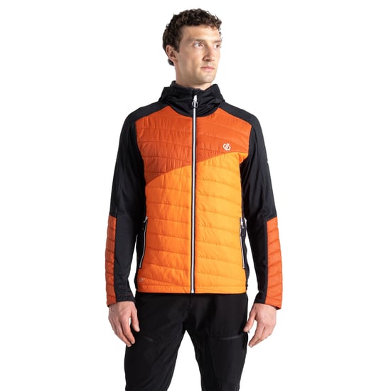 Dare 2B Mens Touring Contrast Panel Hybrid Jacket (Puffins Orange/Rooibos Tea)