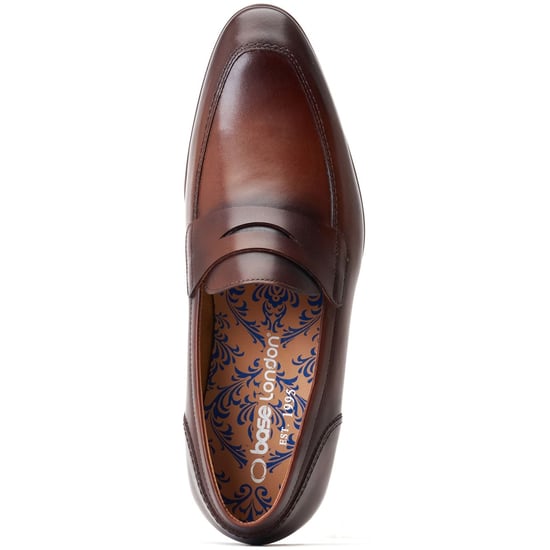 Base London Bruno Leren Heren Boombijn Loafers - Image 4