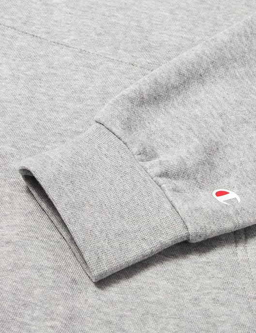 Womens Champion Script Logo Hoody in Grey