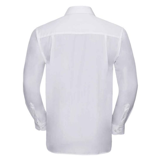 Russell Collection Heren Poplin Easy-Care Formeel Overhemd met Lange Mouwen (Wit) - Image 2
