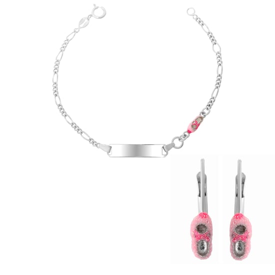Orphelia 'Megane' Kinder 925 Sterling Zilveren Set: Armband + Oorbellen - Zilver SET-7136 - Image 1