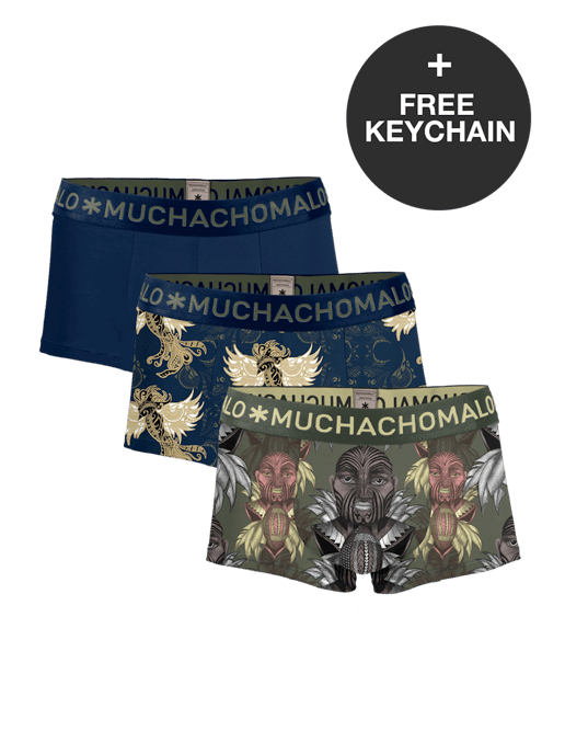 Muchachomalo Heren 3-pack trunks king maori - Image 1