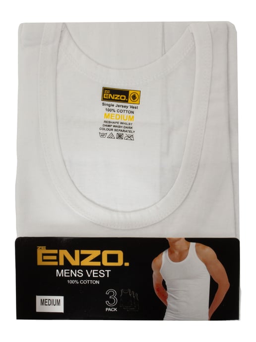Enzo | Heren Vesten 3 Pack - Wit - Image 5