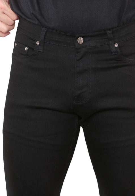 MYT Mens Skinny Fit Jeans Stretch Denim in Black - Image 4
