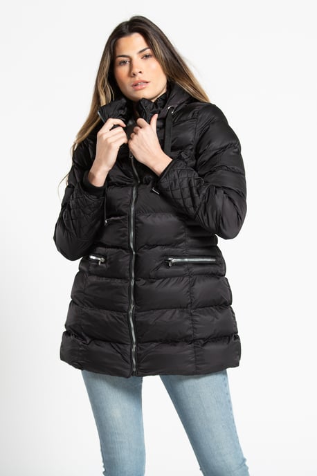 Longline Lightly Padded Hooded Jacket