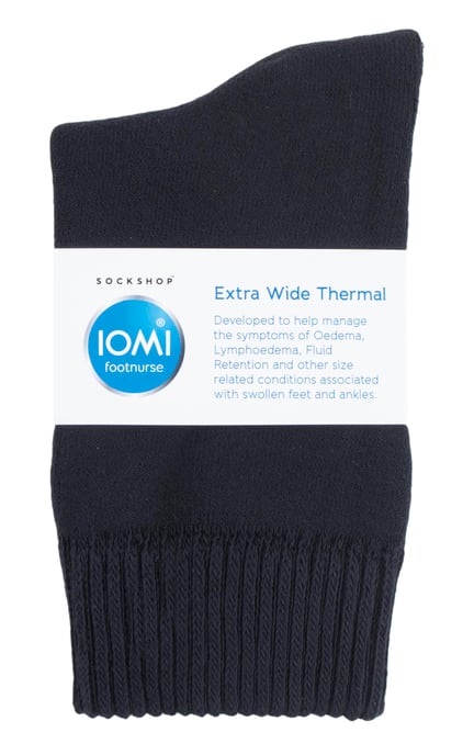 IOMI - Unisex Extra Wide Thermal Oedema Socks for Swollen Legs & Feet - Image 2